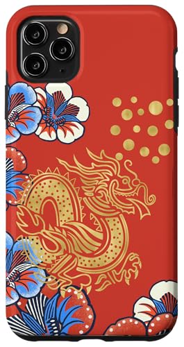 Folk Art Blumen Drache Orientalische Motive Karminblau Hülle für iPhone 11 Pro Max Folk Art Blumen Drache Orientalische Motive Karminblau Hülle für iPhone 11 Pro Max von Oriental Retro Art