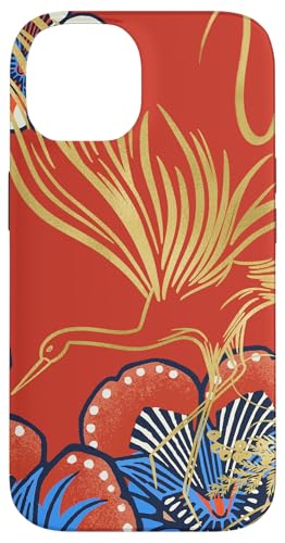 Folk Art Blumen Kranich orientalische Motive karminblau Hülle für iPhone 14 Folk Art Blumen Kranich orientalische Motive karminblau Hülle für iPhone 14 von Oriental Retro Art