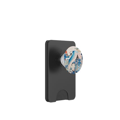 Retro Kranich Pagode Blumenmotive Asiatischer Vogel PopSockets PopWallet für MagSafe von Oriental Retro Art