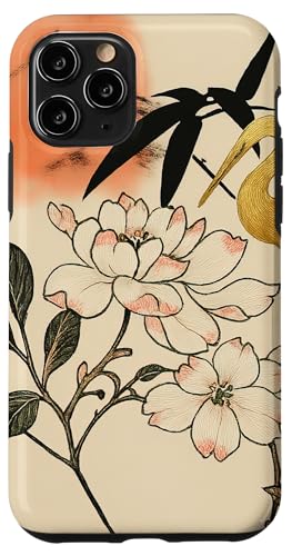 Sonnenblumen Kranich Vogel Minimalistisch Orientalisch Tinte Beige Hülle für iPhone 11 Pro Sonnenblumen Kranich Vogel Minimalistisch Orientalisch Tinte Beige Hülle für iPhone 11 Pro von Oriental Retro Art