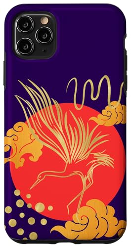 Sonnenuntergang fliegender Kranich Orientalische Motive Karminviolett Hülle für iPhone 11 Pro Max Sonnenuntergang fliegender Kranich Orientalische Motive Karminviolett Hülle für iPhone 11 Pro Max von Oriental Retro Art