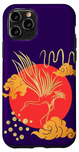 Sonnenuntergang fliegender Kranich Orientalische Motive Karminviolett Hülle für iPhone 11 Pro Sonnenuntergang fliegender Kranich Orientalische Motive Karminviolett Hülle für iPhone 11 Pro von Oriental Retro Art