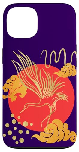 Sonnenuntergang fliegender Kranich Orientalische Motive Karminviolett Hülle für iPhone 13 Sonnenuntergang fliegender Kranich Orientalische Motive Karminviolett Hülle für iPhone 13 von Oriental Retro Art