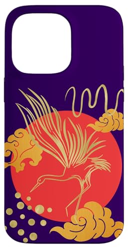 Sonnenuntergang fliegender Kranich Orientalische Motive Karminviolett Hülle für iPhone 14 Pro Max Sonnenuntergang fliegender Kranich Orientalische Motive Karminviolett Hülle für iPhone 14 Pro Max von Oriental Retro Art