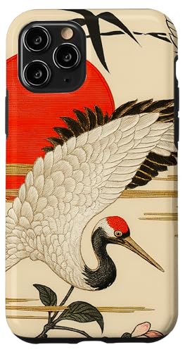 Sun Floral Crane Minimalistische, orientalische Tintenkunst, Beige Hülle für iPhone 11 Pro Sun Floral Crane Minimalistische, orientalische Tintenkunst, Beige Hülle für iPhone 11 Pro von Oriental Retro Art