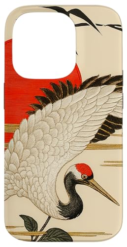 Sun Floral Crane Minimalistische, orientalische Tintenkunst, Beige Hülle für iPhone 14 Pro Sun Floral Crane Minimalistische, orientalische Tintenkunst, Beige Hülle für iPhone 14 Pro von Oriental Retro Art