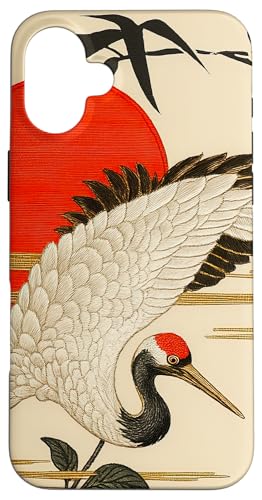 Sun Floral Crane Minimalistische, orientalische Tintenkunst, Beige Hülle für iPhone 16 Plus Sun Floral Crane Minimalistische, orientalische Tintenkunst, Beige Hülle für iPhone 16 Plus von Oriental Retro Art
