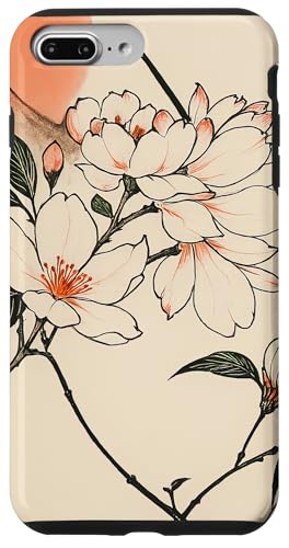 Sun Floral Minimalist Oriental Ink Beige Hülle für iPhone 7 Plus/8 Plus Sun Floral Minimalist Oriental Ink Beige Hülle für iPhone 7 Plus/8 Plus von Oriental Retro Art