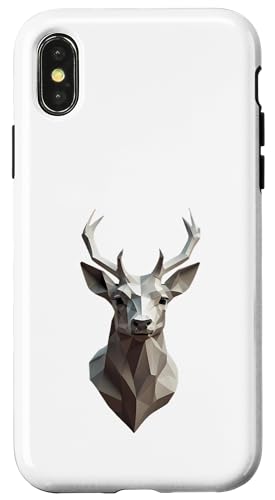 Origami Hirsch – Gefaltete Papier Tier illustration Hülle für iPhone X/XS von Origami Designs - Animals
