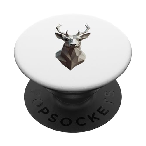Origami Hirsch – Gefaltete Papier Tier illustration PopSockets Klebender PopGrip von Origami Designs - Animals