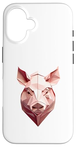 Origami Schwein – Gefaltete Papier Tier illustration Hülle für iPhone 16 Origami Schwein – Gefaltete Papier Tier illustration Hülle für iPhone 16 von Origami Designs - Animals