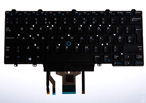 Origin Storage UK 83 Key Backlit DP Black UK Tastatur – zusätzliche Notebook-Komponenten (Tastatur, Englisch, Tastatur mit Hintergrundbeleuchtung, Dell, Dell Latitude 7490) von Origin Storage