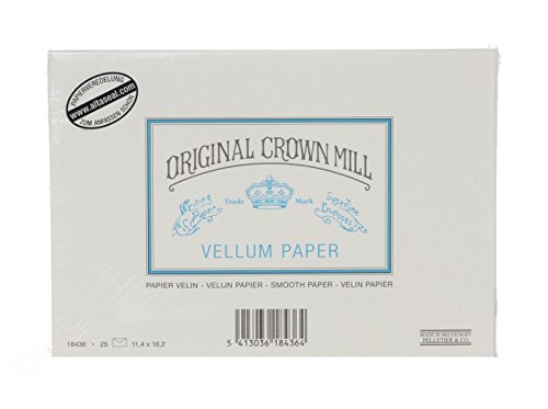Original Crown Mill Classic Line C6 Pergamentpapier Glatte Laid Umschlag – Creme (25 Stück) von Original Crown Mill