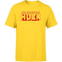 Avengers Hulk Comics Logo Men's T-Shirt - Yellow - M - Gelb von Original Hero
