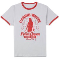 Carrie Carrie White For Prom Queen Unisex Ringer T-Shirt - White/Red - XXL - White/Red von Original Hero