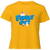 Family Guy Character Logo Women's Cropped T-Shirt - Mustard - XS - Senf von Original Hero