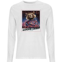 Guardians of the Galaxy Glowing Rocket Raccoon Men's Long Sleeve T-Shirt - White - XXL von Original Hero
