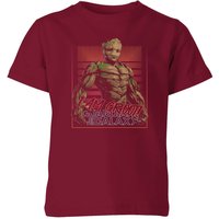 Guardians of the Galaxy I Am Retro Groot! Kids' T-Shirt - Burgundy - 3-4 Jahre von Original Hero