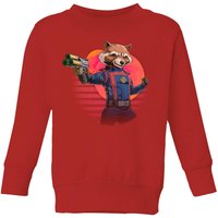 Guardians of the Galaxy Retro Rocket Raccoon Kids' Sweatshirt - Red - 7-8 Jahre von Original Hero