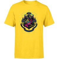 Harry Potter Hogwarts Neon Crest Men's T-Shirt - Yellow - XS von Original Hero