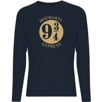 Harry Potter Platform Men's Long Sleeve T-Shirt - Navy - L von Original Hero