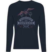 Harry Potter Quidditch At Hogwarts Men's Long Sleeve T-Shirt - Navy - XL von Original Hero