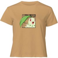 Pokemon Chikorita Women's Cropped T-Shirt - Tan - XL von Original Hero