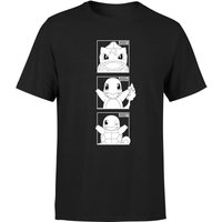 Pokemon Generation 1 Monochrome Starters Men's T-Shirt - Black - XS von Original Hero