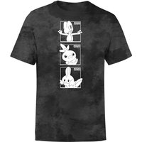 Pokemon Generation 3 Monochrome Starters Men's T-Shirt - Black Tie Dye - M von Original Hero