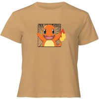 Pokémon Pokédex Glumanda #0004 Gekürzter Frauen T-Shirt - Tan - L von Original Hero