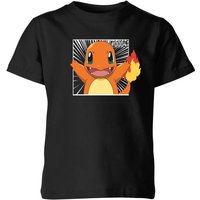 Pokémon Pokédex Glumanda #0004 Kinder T-Shirt - Schwarz - 9-10 Jahre von Original Hero