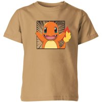 Pokémon Pokédex Glumanda #0004 Kinder T-Shirt - Tan - 3-4 Jahre von Original Hero