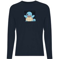 Pokémon Pokédex Schiggy #0007 Langärmeliges T-Shirt - Navy - XL von Original Hero