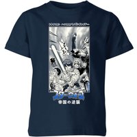 Star Wars Empire Strikes Back Kids' T-Shirt - Navy - 7-8 Jahre - Marineblau von Original Hero
