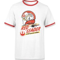 Star Wars Starfighter School Unisex Ringer T-Shirt - White/Red - XXL von Original Hero