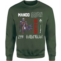 Star Wars The Mandalorian Biography Sweatshirt - Green - XS von Original Hero
