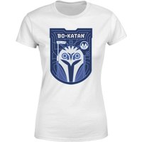 Star Wars The Mandalorian Bo-Katan Badge Women's T-Shirt - White - 4XL von Original Hero