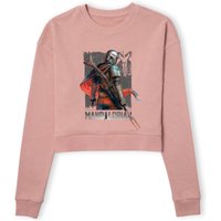 Star Wars The Mandalorian Colour Edit Women's Cropped Sweatshirt - Dusty Pink - S von Original Hero