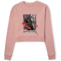 Star Wars The Mandalorian Colour Edit Women's Cropped Sweatshirt - Dusty Pink - XL von Original Hero