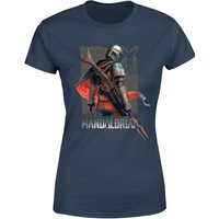 Star Wars The Mandalorian Colour Edit Women's T-Shirt - Navy - M von Original Hero