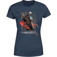 Star Wars The Mandalorian Colour Edit Women's T-Shirt - Navy - S von Original Hero