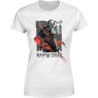 Star Wars The Mandalorian Colour Edit Women's T-Shirt - White - M von Original Hero