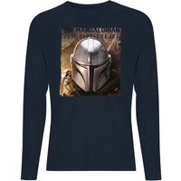 Star Wars The Mandalorian Focus Men's Long Sleeve T-Shirt - Navy - XS von Original Hero