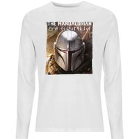 Star Wars The Mandalorian Focus Men's Long Sleeve T-Shirt - White - XS von Original Hero