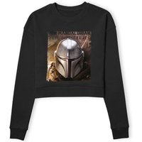 Star Wars The Mandalorian Focus Women's Cropped Sweatshirt - Black - M von Original Hero