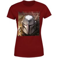 Star Wars The Mandalorian Focus Women's T-Shirt - Burgundy - XL von Original Hero