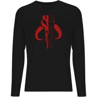 Star Wars The Mandalorian Mando Badge Men's Long Sleeve T-Shirt - Black - XS von Original Hero