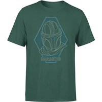 Star Wars The Mandalorian Mando Line Art Badge Men's T-Shirt - Green - XXL von Original Hero