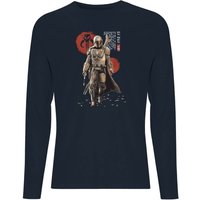 Star Wars The Mandalorian Mando'a Script Men's Long Sleeve T-Shirt - Navy - L von Original Hero