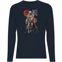 Star Wars The Mandalorian Mando'a Script Men's Long Sleeve T-Shirt - Navy - S von Original Hero